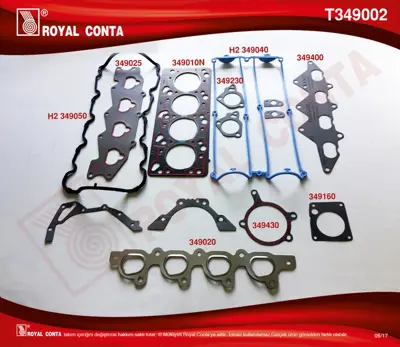 ROYAL CONTA 877183005000AG Motor Takim Conta Escort Clx 1.6 16v 95>01 DW640 5028414 928M6051BH 6847748 458440 DW630 D31658 6847749 D3165800 938X6014AA