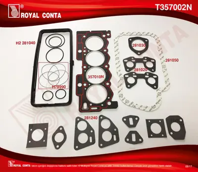 ROYAL CONTA FH1096525MM Motor Takim Conta Ax-Bx-C15-Saxo-Xsara-Zx-C3 1.1-1.4 Lt. (K1f-K1g-K2a-K2b-Tu1m-Tu3m) 