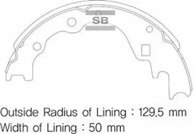 SANGSIN Y10582 Arka Kampana Pabuç Balata Kia Besta 2.2l R2 92-98 / Mazda E2200 2.2l R2 Rf 91-> GF0787 K0BL12638Z FN3349 3863900410 8824 K7102638Z SO8349380 H8310 8DB355000921 JAPGFK13AF