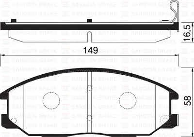 SANGSIN Y10906 Ön Balata Starex 2.5 Crdi 05=> H1 06=> Ssangyong Rexton 2.7 Xdi 11=> (Gdb3412-Gdb3257-Gdb3297) 581013AA10 530032782 PAH03AF KBP1789 5810126A10 MD8242M JCP1605 873569 8DB355027691 MD8242M10