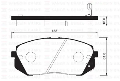 SANGSIN Y11138 Ön Fren Balata Hyundai İx35 2.0l D4ha Crdi Dizel (136hp) 10-15 / Kia Sportage 2.0l D4ea D4ha Dizel  06-15 581010ZA00 581012SA70 G1201049 2207830 B1G12010492 58101D7A50 MDB2865 572612J 8DB355012961 16816