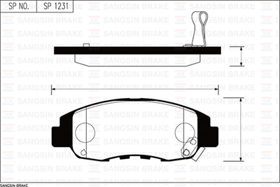 SANGSIN Y11225 (X) Ön Balata Accord 2.0 16v. 2.0i 16v (Gdb894) 45022SM4A00 MBP718 45022SM4A01 BP741 BP09653 LP734 5004493 222623 32402 J3604030