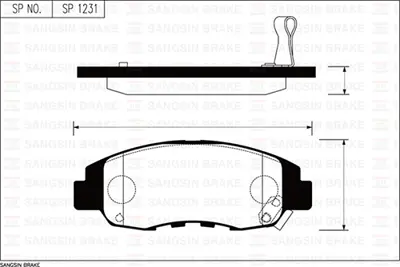 SANGSIN Y11225 (X) Ön Balata Accord 2.0 16v. 2.0i 16v (Gdb894) 45022SM4A00 MBP718 45022SM4A01 BP741 BP09653 LP734 5004493 222623 32402 J3604030