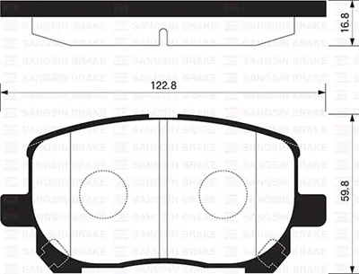 SANGSIN Y11284 (X) Ön Balata Toyota Avensis Verso 2.0 2.0d 2001-2009 Matrix 1.8 (2002-2004)(Gdb3315) 446502080 J3602096 571BSX 446544050 70417083 MDB2266 D2217 446544100 2204270 PA213AF