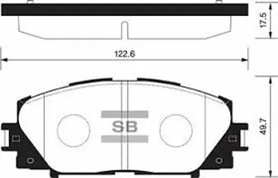 SANGSIN Y11289 (X) Ön Balata Toyota Yaris 1.0 Vvt-I 06=> Abs'Siz (Gdb3459) 446552200 PF1508 P83086 D2252 32932 986494101 6134599 446552180 50219 181774
