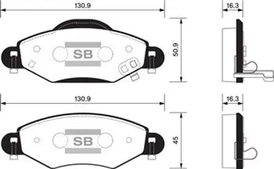 SANGSIN Y11320 Ön Fren Balata Toyota Yaris 1.0l 1sz-Fe Scp10 Fransiz Üretim 03-05 / 1.3l 2sz-Fe Scp12  Fransiz Üretim 03-05 044650D010 044650D040 04465YZZEM