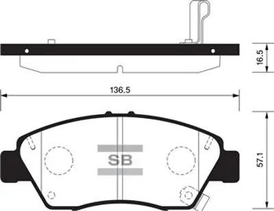 SANGSIN Y11324 Ön Fren Balata Büyük Tip Honda Civic 1.6l B16a2 Vtec 16v 160hp 96-98 / 1.4l D14 3 Kapi - Hatchback  01-05 (Kalinlik : 16.50 Mm) 45022SR3V11 45022TG0T00 45022SR3V01 45022S04V01 586014456 6450S2G000 2169404 45022TR2A00 6450S5AG00 586005261