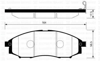 SANGSIN Y11558 Ön Fren Balata Nissan Skystar 2.5l Yd25ddti D22 4x2 4x4 03-> / Pathfinder 3.2l Qd32eti R50 4x4 97-04 41060VK190 N360N14 JCP1745 BPNI1903 PA130AF 2397017005 WBP23970A 6133409 P56049 252397017W
