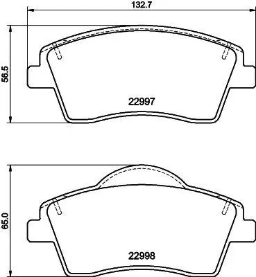 Valeo V4518 Ön Balata Volvo Xc40 1.5t3 2019=> 2.0 D3 D4 T2 T4 T5 B4 B5 =>2018=>  ( 16 Jant ) (Fte Kirmizi Kutu) 32276932 31471409 1481 31471410 2212490 35263 MDB4135 5P2204 229971852 PAD2301