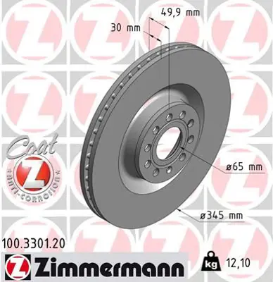 ZIMMERMANN GDB3338 Ön Fren Aynasi Golf V 03>passat 7.05>a3 3.2 Quattro 07/03>eos 06>leon 05>(345x30x9dlxhavali) 986479204-986479b87-Df4350s 1K0615301AB 521443 344786 100330152 562239J BN0015E 1K0615301M PCD12831 NBD1330 6110465
