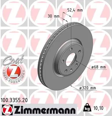 ZIMMERMANN GDB3440 Ön Fren Aynasi A4-A5-A6-A7-Q5(320x30x28xhavali) 986479753-Df6148 DF1551 8R0615301 DI956941 5311132000 192252SPORT 24013002211PRPCSMS AND6467 52521VV 8DD355117191 8R0615301F