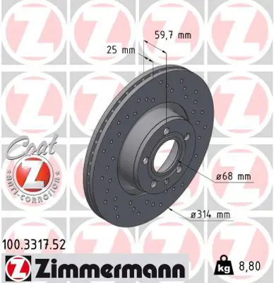 ZIMMERMANN GIC237 Ön Fren Aynasi Havali A6 2.0tdi/2.0tfsi/2.4/2.4 Quattro/2.7tdi/2.7tdi Quattro 07/04=> (Delikli) 986479301-986479c70-Df4470 4F0615301D 8DD355111121 100331720 1835211097PD 314799 24012501491 17625 ADC1470V 9954011 BS7530C