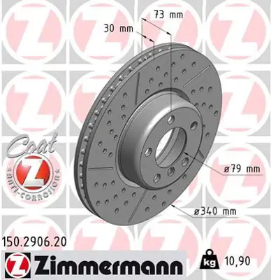 ZIMMERMANN JTC1424 Fren Diski On (Adet) Bmw F20 F22 F23 F32 F34 F36 M-Spor Paket Delikli 34106797602 MDC2572 150290620 BZ9184 34116797602 1421817 8120111051C 6184310 BS7842HB RT71002HPGLT6
