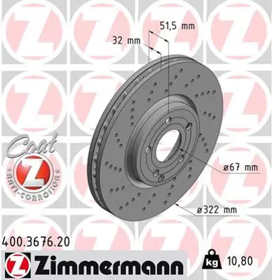 ZIMMERMANN PHD560 Fren Diski On Mercedes Cls-Class C218 X218 A0004211812 QD4916HC 8736240080 BG9189C 55777 RAD1971C DF1640 563187JC1 107500 8DD355122921