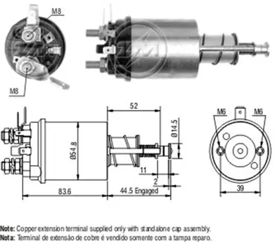 ZM EG10397-12B1 12v Massey Ferguson Saplamali (Cbs-L804-Oyp-10145-Ss-708) SS 708