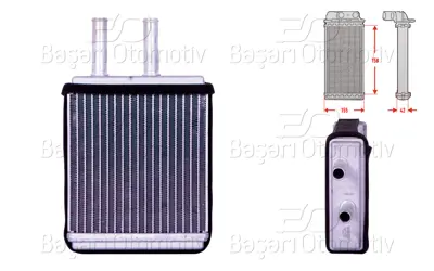 WISCO 0K011-61-A10A Kalorifer Radyatoru Brazing 158x162 Mm   K01161A10A KA6010 K01161A01A K03A61A10 1150110052 OK01161A10A K01161A010 KA6009 31330003 93853