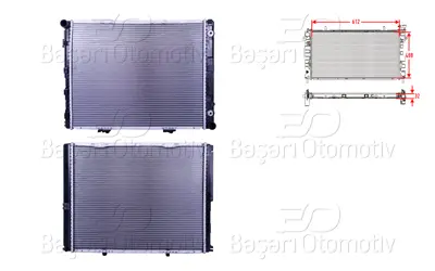 WISCO 1245000002 Su Radyatoru Brazing Mt-At 612x488x32   A1245000002 730233 A1245003103 1245000002 1245003203 52431 MS2077 A1245003203 1245003103 3526302077