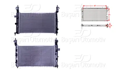 WISCO 1300254 Su Radyatoru Brazing Mt 607x370x26   63087A 1300254 1073094 734385 CR1499000S 13130042 121120 8MK376771231 13130038 37002348