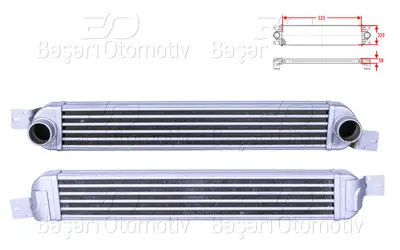 WISCO 1300411 Turbo Radyatoru (Intercooler) 525x320x50   1300411 818661 157022N 60374392 30512 721022 37004392 314034 820M04A 13148294