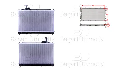 WISCO 1350A601 Su Radyatoru Brazing Mt 400x688x16   1350A601 1350A602 1350A825 1350A940 628967 RC00134 MT2256 CU13470 550054 LRC1162