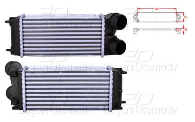 WISCO 1440.H9 Turbo Radyatoru (Intercooler) 300x142x80   30191 1440H9 60404334 PE4334 96626 821M12A 40004334 818841 8ML376777351 167009N