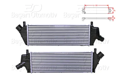 WISCO 14461-BC400 Turbo Radyatoru (Intercooler) 523x174x30   14461BC400 30995 818354 13014714 96307 77025N DN4479 720015 55062DH3