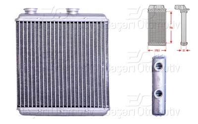 WISCO 1618288 Kalorifer Radyatoru Brazing 164x180 Mm   1618288 77363898 55702423 39033120 1618468 77365032 6448X8 9016488 8FH351311231 93175260