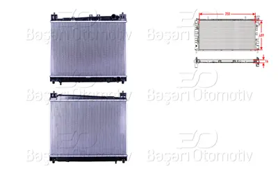 WISCO 16400-21080 Su Radyatoru Brazing Mt 350x489x16 Mm   1640021080 29161 376773481 QER2324 130213 TO2258 1153042 DRM50006 1640021060 64798