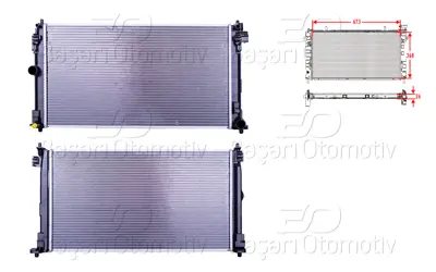 WISCO 16400-47130 Su Radyatoru Brazing Mt 673x368x26   1640047130
