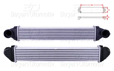 WISCO 1695000000 Turbo Radyatoru (Intercooler) 700x115x65   1695000000 A1695000000 A1695000900 MS4368 96716 8ML376723551 1695000900 MSA4368 30900 818806