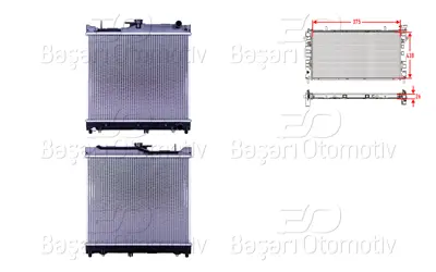 WISCO 17700-80A10 Su Radyatoru Brazing At 375x438x26   1770080A10 53569 SZ2109 1770081A11 52002109 320047N 641753 8MK376795084 129028A 1A2515200