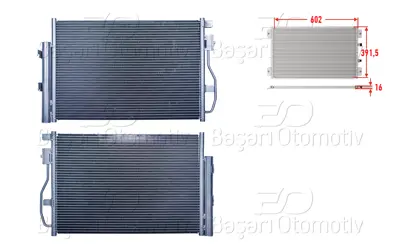 WISCO 1850272 Klima Radyatoru 602x391,5x16   1850272 95358526 96943762 CTA5048D DCN15008 95026324 105976 152052N CT5048 CF20266