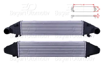 WISCO 2045000000 Turbo Radyatoru (Intercooler) 630x120x64   4881318 2045000000 96598 KMSA4596 818679 A2045000000 MS4596 7063028 CI428000S 30314