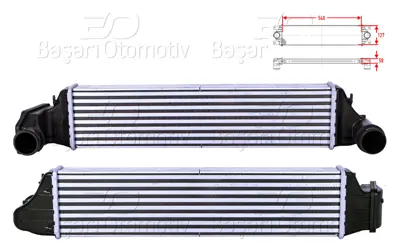 WISCO 2246795 Turbo Radyatoru (Intercooler) 540x127x50   2246795 801M23A BW4207 9931201 8K0145805G 8121406 731012 AI4294 IC143 6064207