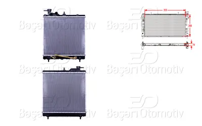 WISCO 25310-02150 Su Radyatoru Brazing At 355x388x16   2531002150 9931201 8MK376754541 5700061 1283052 33029 53256 55001325 HY2052 1283002