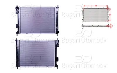 WISCO 25310-1P050 Su Radyatoru Brazing At 500x375x16 Mm   253101P050 253101P500 253101P000 RC00303 253104P000 HY2428 HY2302 253101J500 253101J050 253101J000