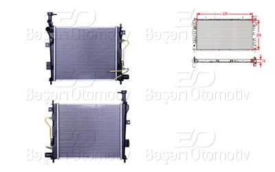 WISCO 25310-1Y050 Su Radyatoru Brazing At 420x358x16 Mm   551225A9 66747 253101Y050 60832189 1333053 53146 253101Y000 KA2189 253101Y300 66746