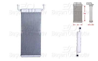 WISCO 2E0819017C Kalorifer Radyatoru Brazing 350x163 Mm   2E0819017C 38358901 A0038358901 MS6399 126006N AH241000S MSA6399 8FH351313571 98042 811521