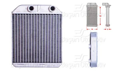 WISCO 30824478 Kalorifer Radyatoru Brazing 180x177 Mm   30850697 30824478 31130001 6113001 MR460150 MR460151 VO6129 VO30824478 VO6132 55101216