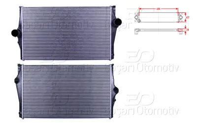 WISCO 31274553 Turbo Radyatoru (Intercooler) 688x422x28   31274553 59004901 831M15A 7113032 VOA4151 30748808 VO4151 8ML376988534 CI520000S 59004151