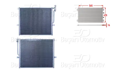 WISCO 3400400 Klima Radyatoru 565x470x16   BW5369 3400400 35468 8FC351302581 94761 17113400400 60065369 55369813 BC354 64533400400