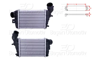 WISCO 46744880 Turbo Radyatoru (Intercooler) 240x172x64   96698 46744880 8ML376746561 817862 51715999 ALA4086 1004086 709026 7133109 30142