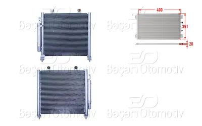 WISCO 4700165 Klima Radyatoru 400x351x20   BC357 4700165 OL5342 OL5342D 35637 94739 OP304C001B 4705465 9203541 9531083E00