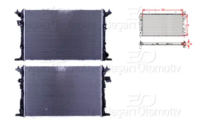 WISCO 4H0121251C Su Radyatoru Brazing At 720x470x36 Mm   4H0121251C AIA2365 AI2365 8MK376750311 480088N 550610D8 CR1022000P 8MK376750314 CR1022000S 58439