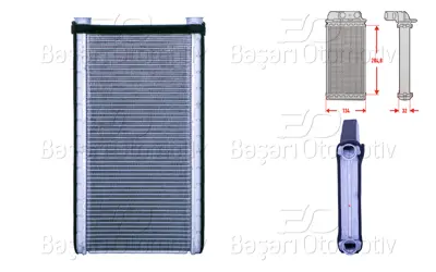 WISCO 4H0898037 Kalorifer Radyatoru Brazing 279x134 Mm   94105 4H0898037 49024N 70235 V15610024 NOFRIGAIR NOAVA NONRF