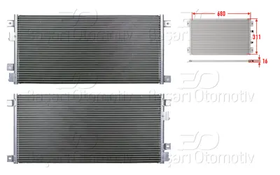 WISCO 504022601 Klima Radyatoru 680x311x16   504022601 8FC351305681 BC334 8042076 350203334000 5B3470000 41010076 714M05 KDIV058 940004