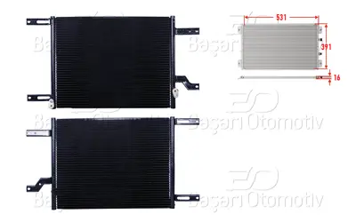 WISCO 60630547 Klima Radyatoru 531x391x16   60630547 8132013 1005080 RA7000060 AL5080 12290N BC144 53314 5530215S 60015080