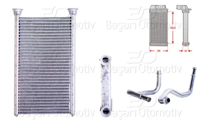 WISCO 68003993AA Kalorifer Radyatoru Brazing 245x132 Mm   68003993AA JEA6069 93954 21006069 JE6069 107591 467H0122 D6Y011TT ACI21006069 K68003993AA