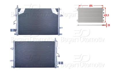 WISCO 6848889 Klima Radyatoru 684x425,5x20   6848889 30676414 8FC351037641 8766000 731M10 TSP0225398 30676602 94525 68488899 520160004