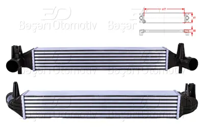 WISCO 6R0145805C Turbo Radyatoru (Intercooler) 617x97x80   70820529 105727 49004042 6R0145805C 8ML376749831 7103121 CI230000P 96530 30463 M825030A